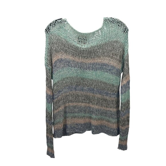 Triple Five Soul Women Long Sleeve Open Knit Sweater S/P Boho Colorful Oversized - Picture 2 of 9